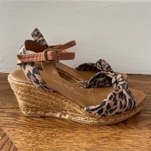GAIMO Leopard Espadrille Sandals Size 7